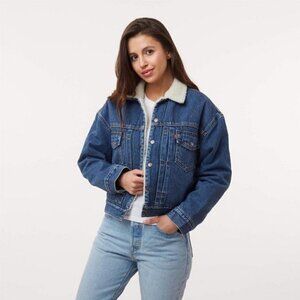 Levi's New Heritage Sherpa Jacket in Hot Head